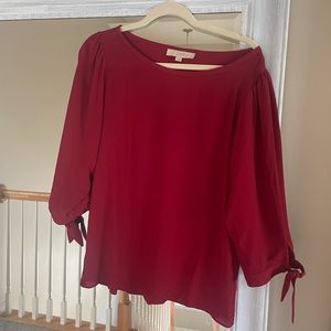Loft Red Blouse